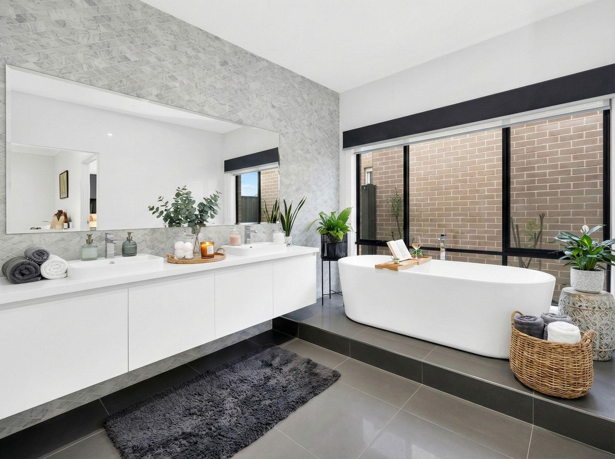 Bathroom property photo enhanced with AI cleanup