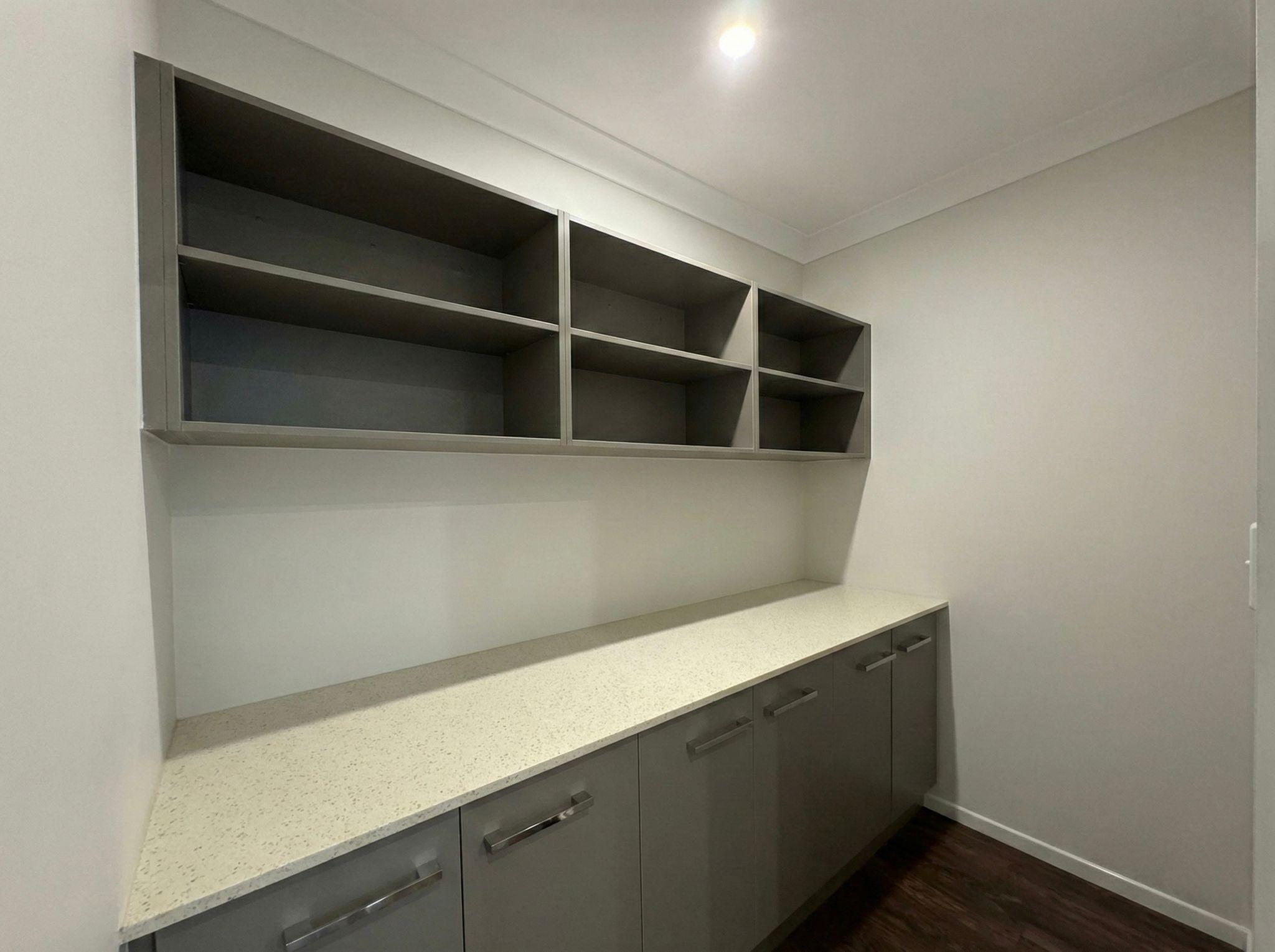 Real estate room photo cleaned with AI decluttering