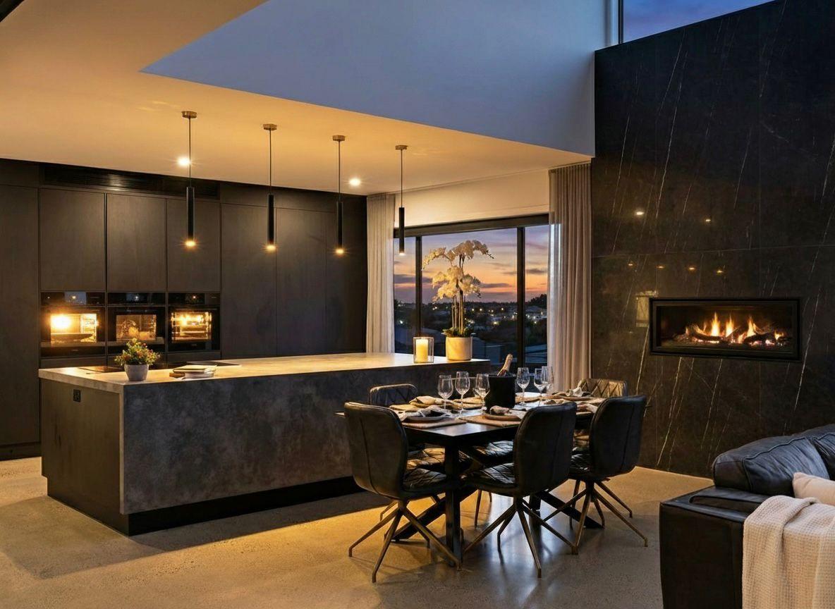 Kitchen property photo improved with AI enhancement