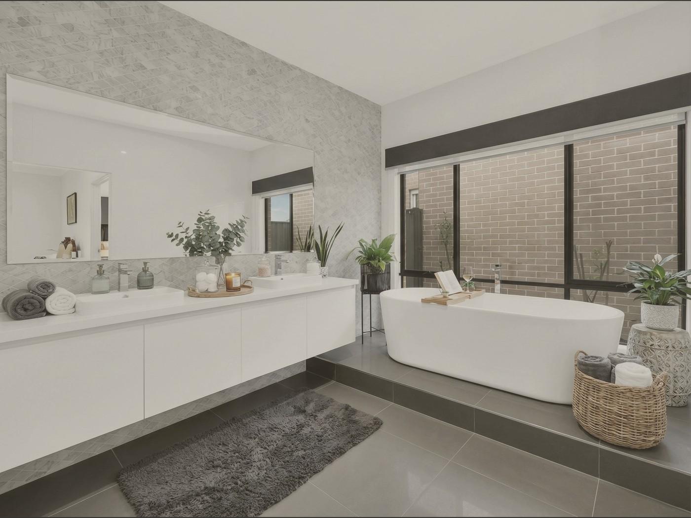 Same bathroom photo before AI shine up enhancement