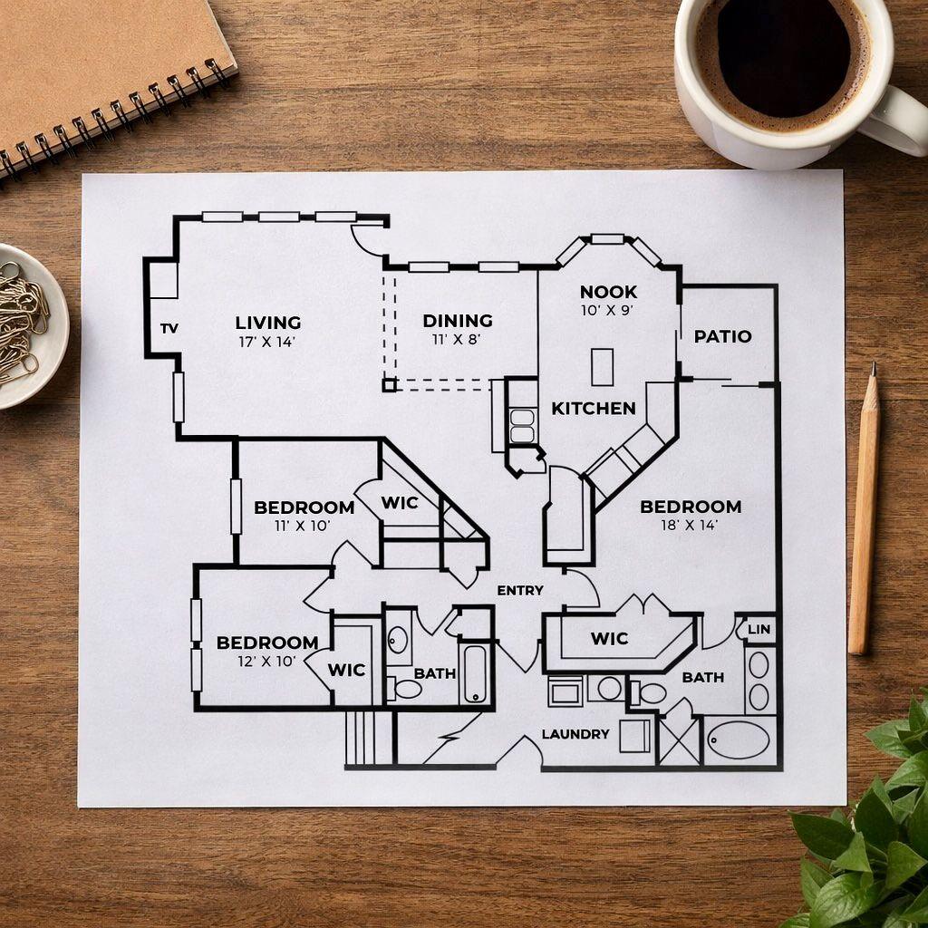 AI-generated 2D floor plan from a property sketch