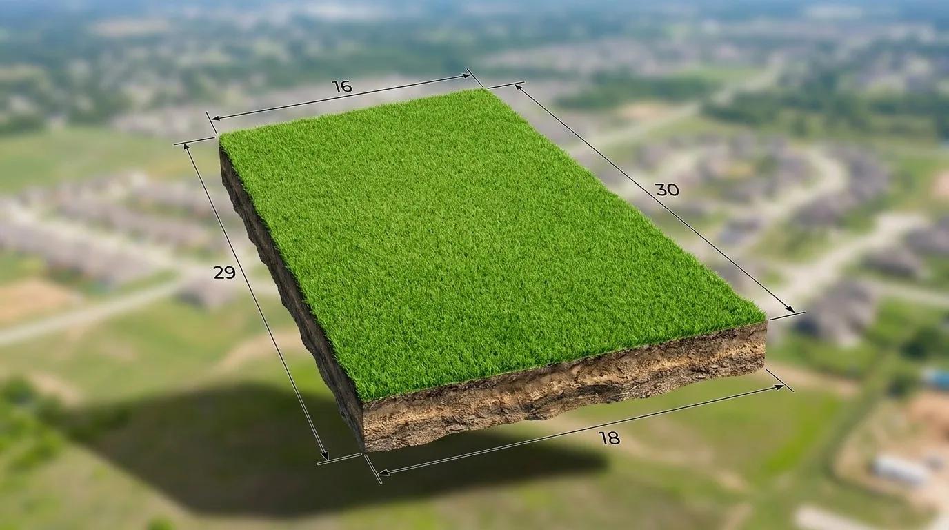 The same aerial property image after Enhancia's AI edit